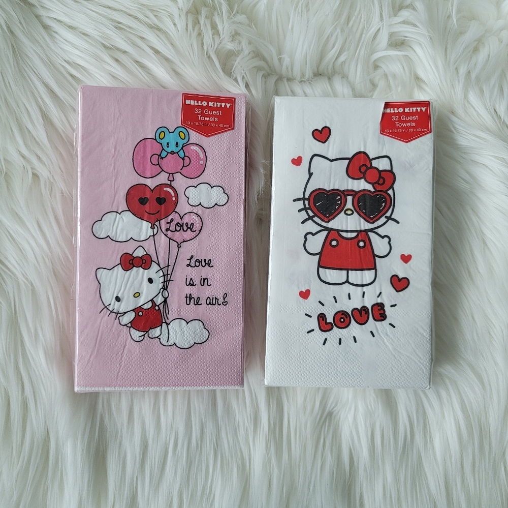 Set of 2 Hello Kitty Valentine's Day Napkins